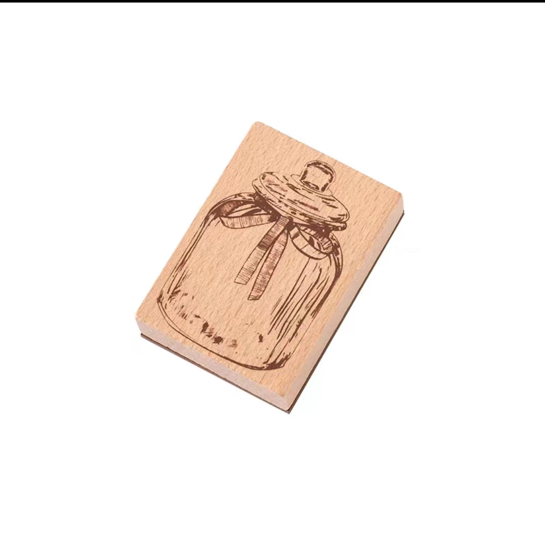 Wooden stamp （bottle pattern）