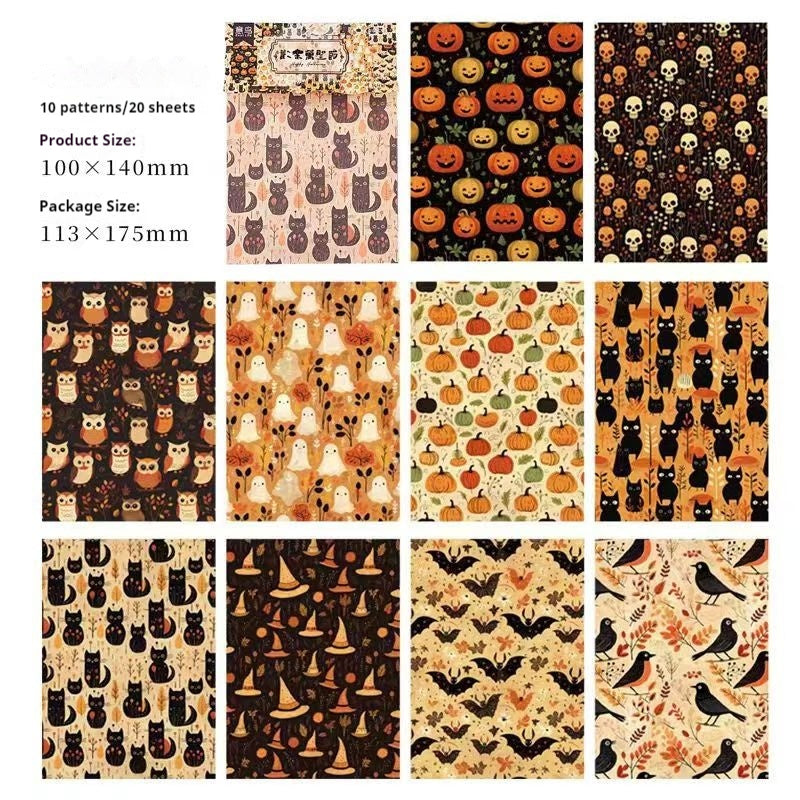 Autumn Halloween Dark Mystique journal supplies (paper packs)