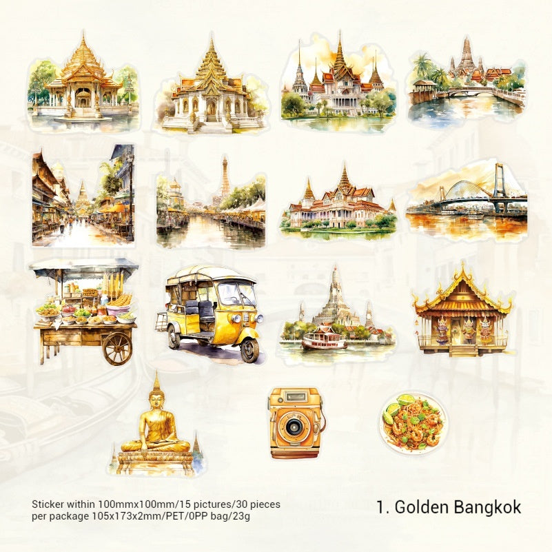 Journal sticker packs (European style scenery)