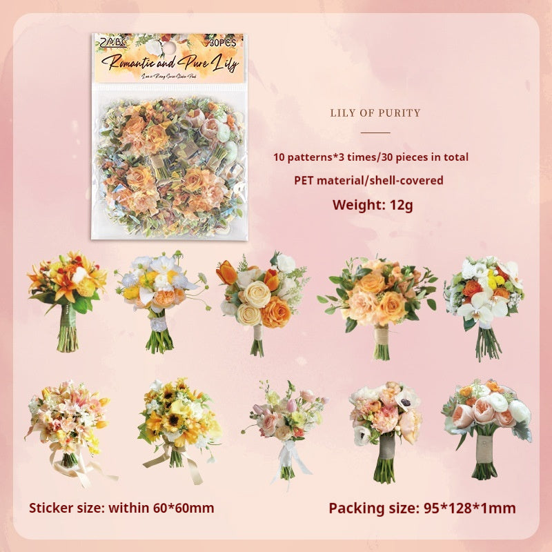 Journal sticker packs (Holding flowers)