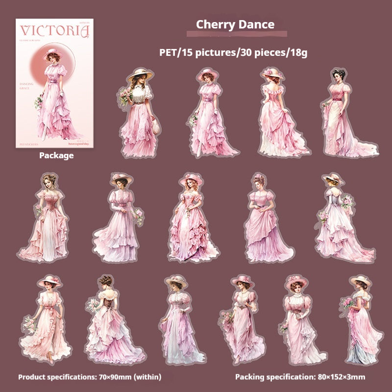 Journal sticker packs (victorian figures）