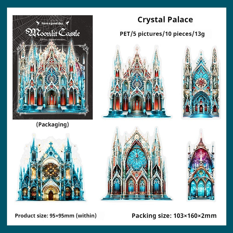 Journal sticker packs (Gothic themed castle stickers)