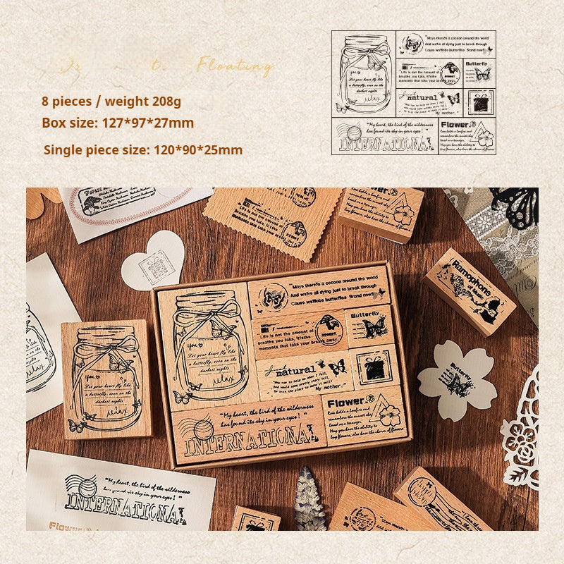 Wooden stamp (8 pcs/box)