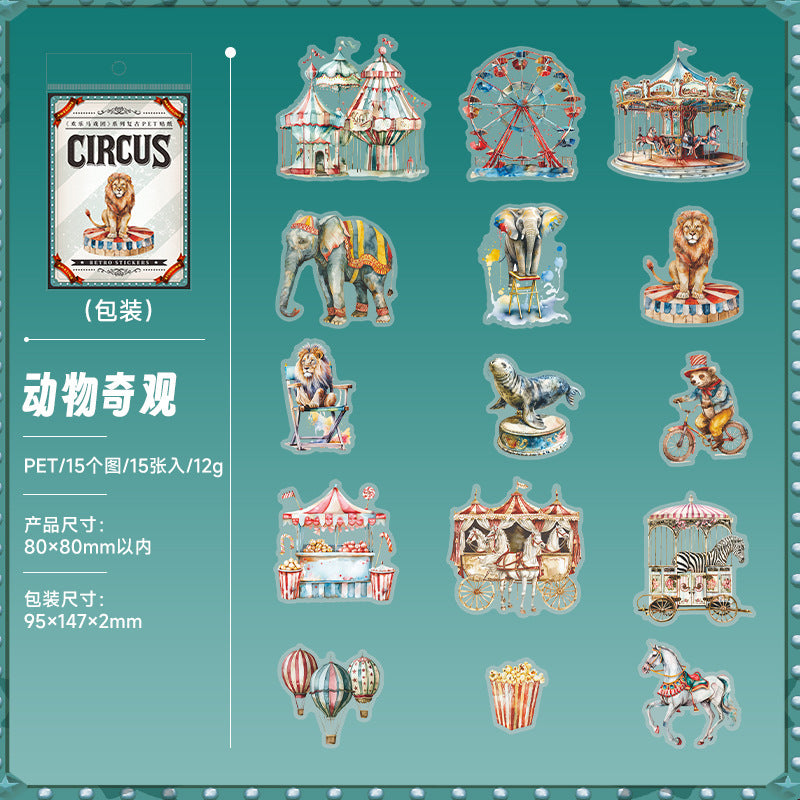 Journal sticker packs (circus)