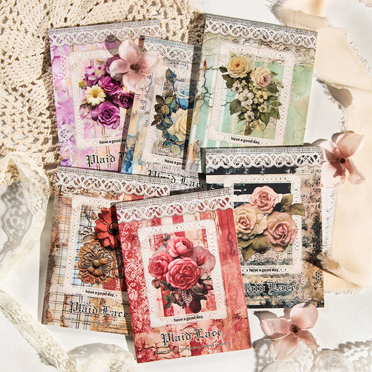 Journal Paper Packs (Plaid lace series）