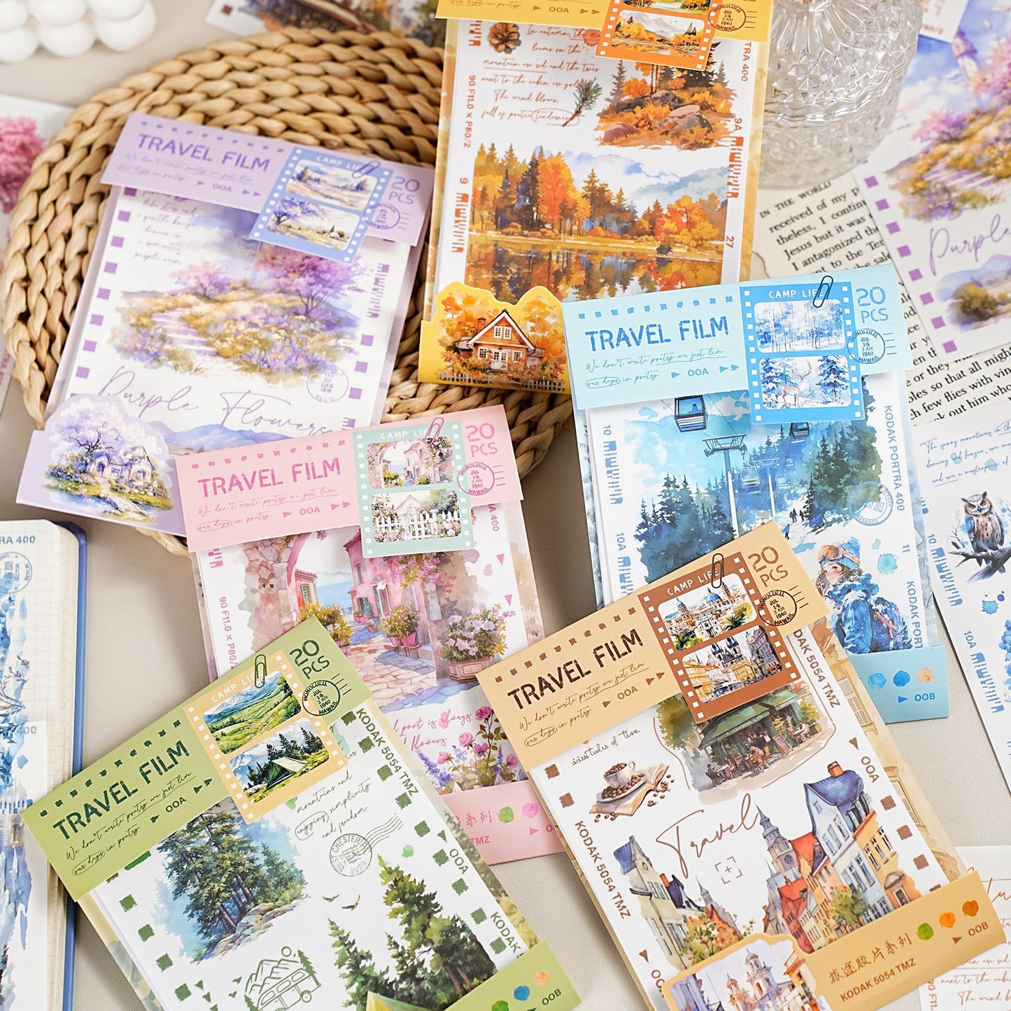 Journal sticker packs (Journey scenery)