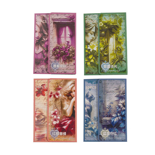 Journal paper packs (Figures and Flowers) 20 sheets/pack