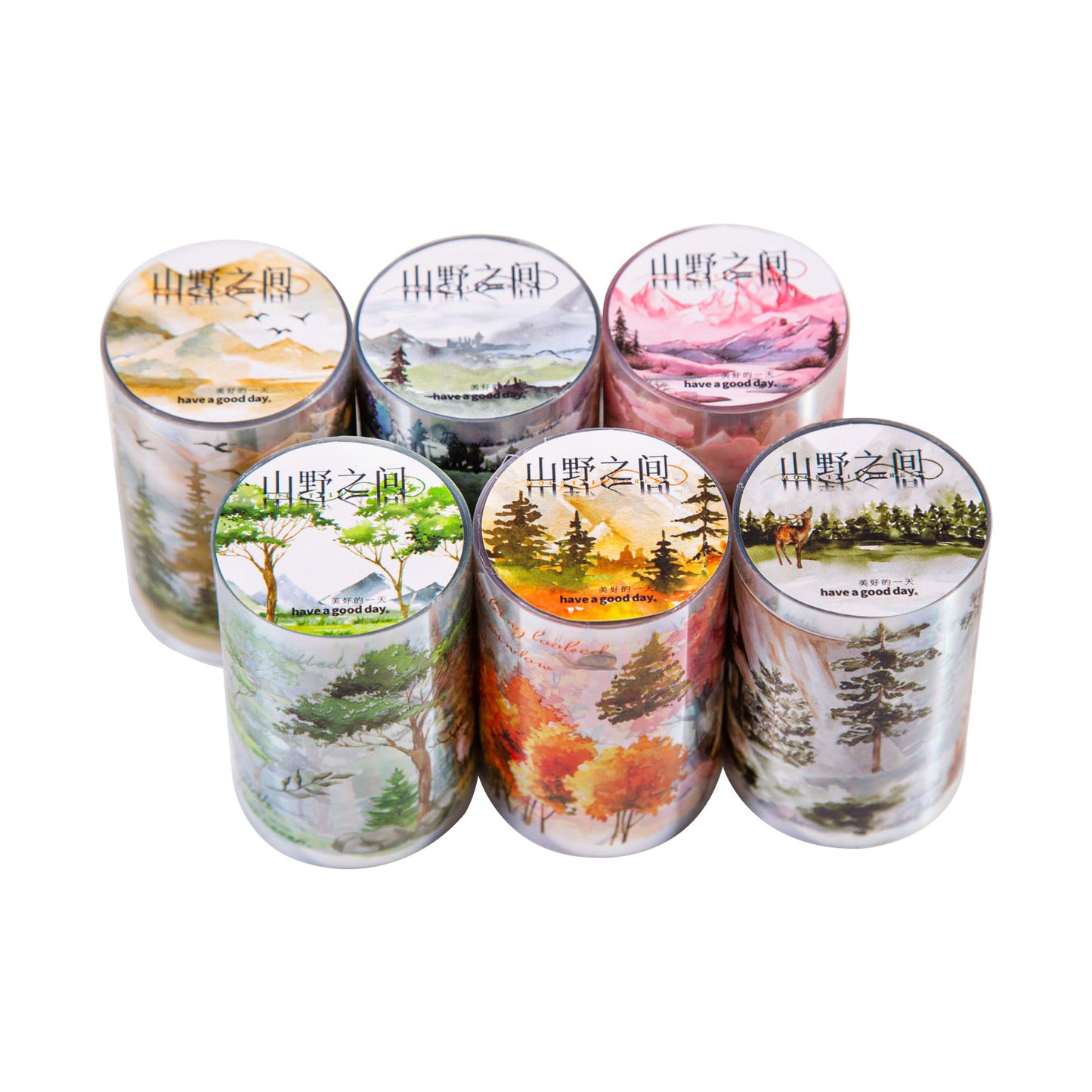 Journal PET tape (Mountain and forest landscaping) 6cm*2m/roll