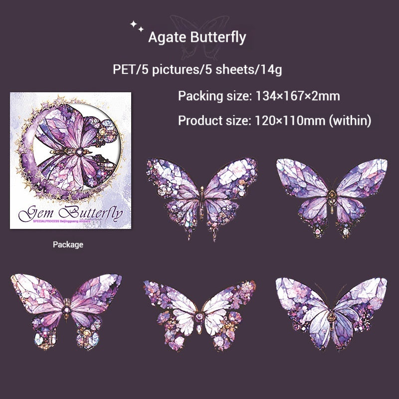 Journal sticker packs （Gem Butterfly Series）