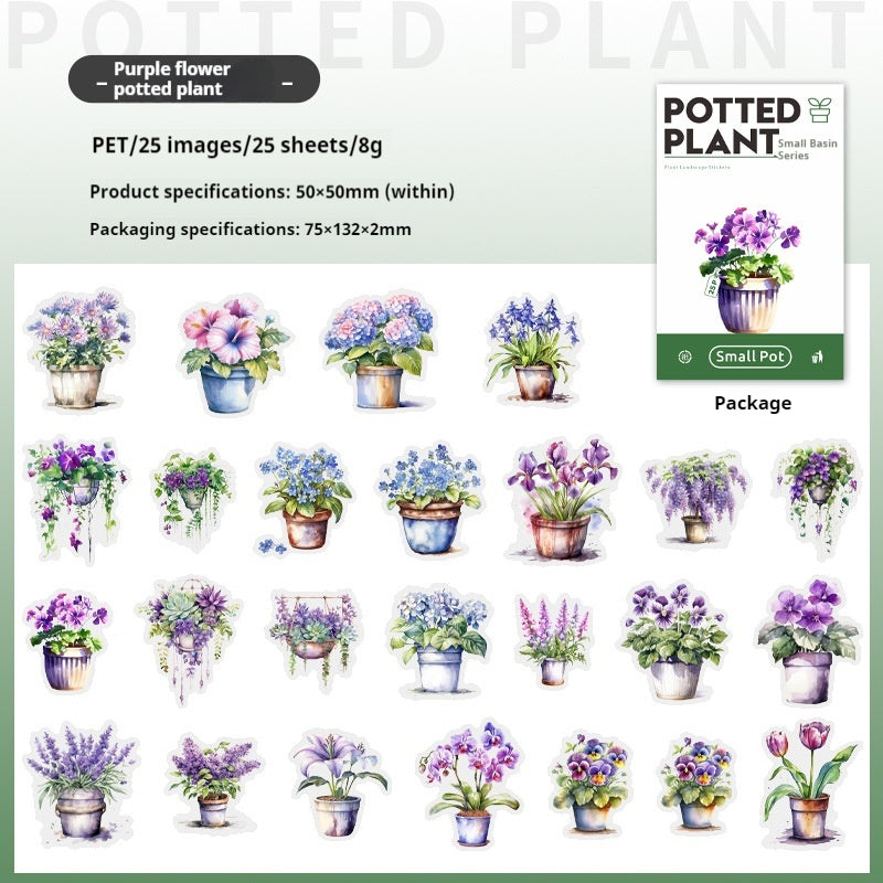 Journal sticker packs (Potted plants)