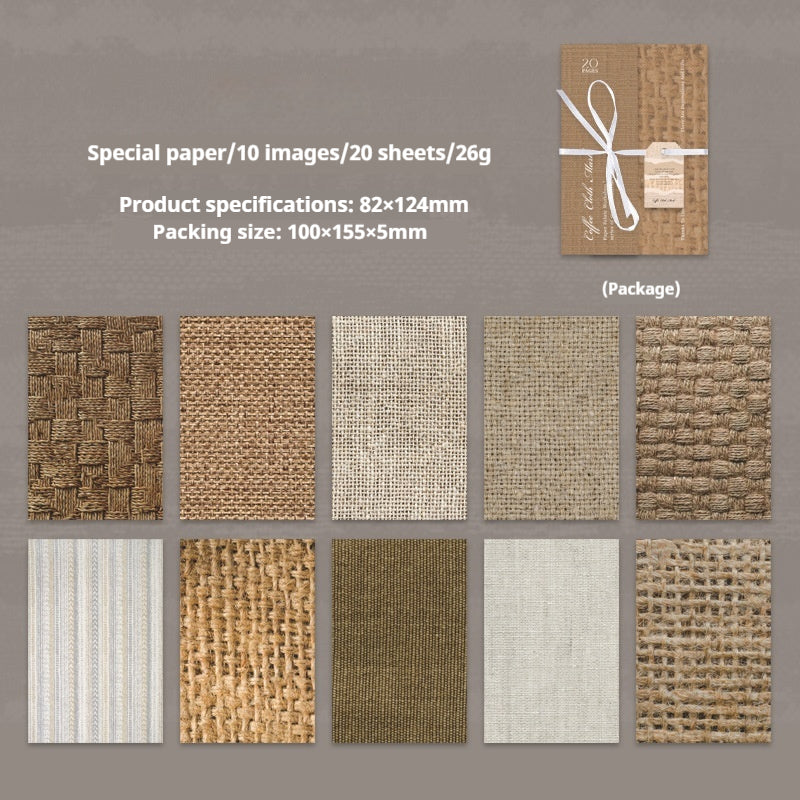 Journal paper packs (Textured paper) 20sheets/pack