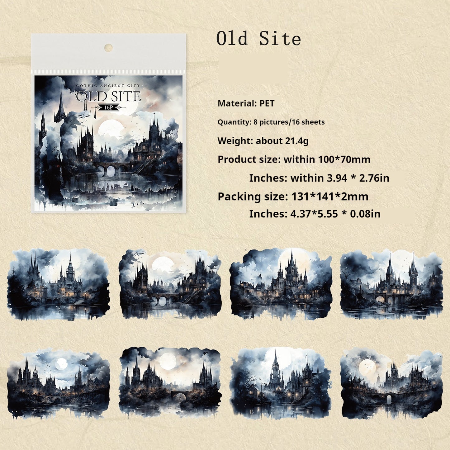 Journal sticker packs (gothic castle）