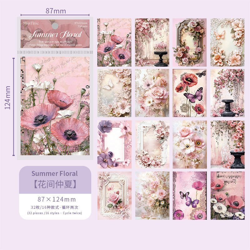 Journal paper packs (flowers)