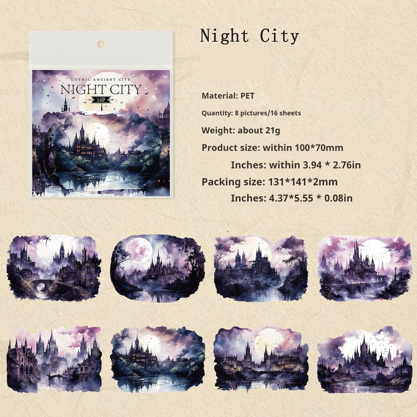 Journal sticker packs (gothic castle）