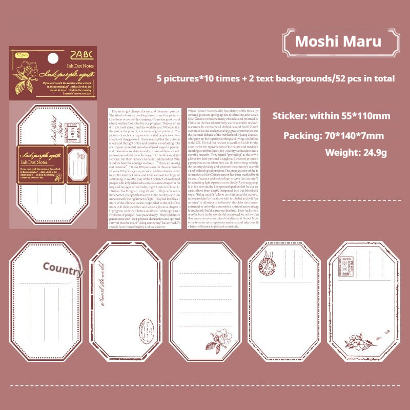 Journal note paper packs