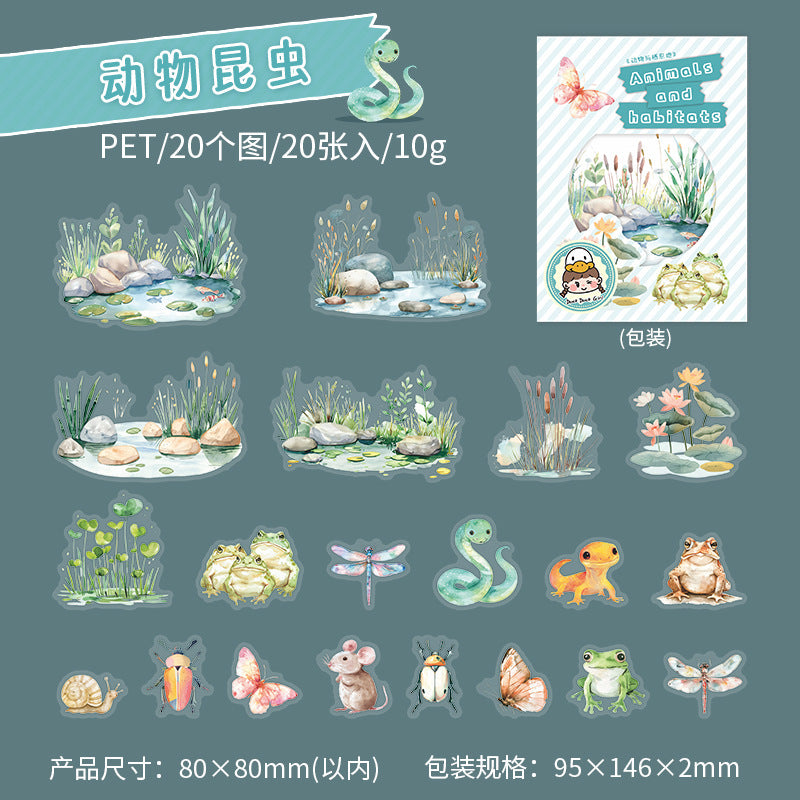 Journal sticker packs (Animals and Habitats)