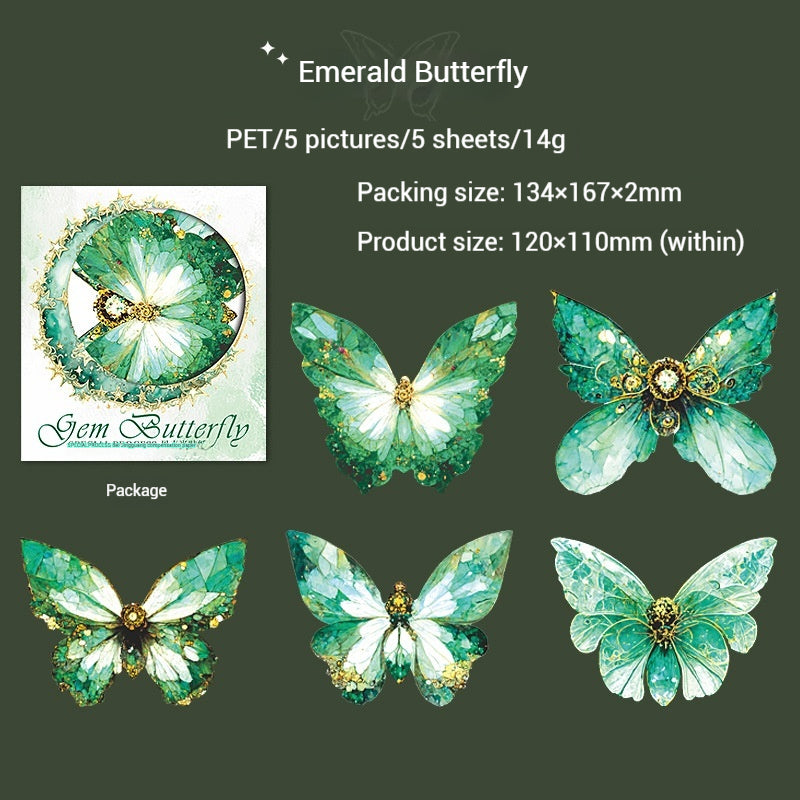 Journal sticker packs （Gem Butterfly Series）