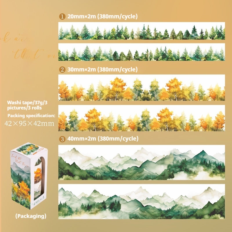 Journal washi tape (Landscaping) 3 rolls/box