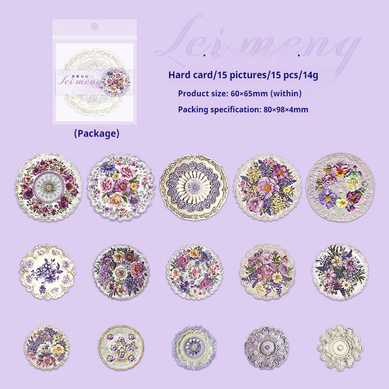 Journal sticker packs (Lace flower hard card )