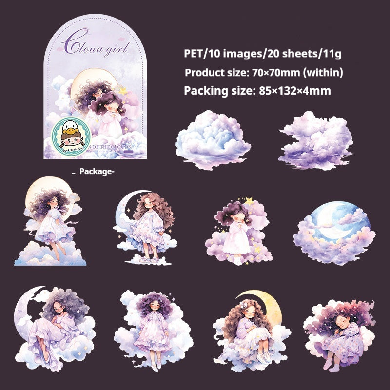 Journal sticker packs (Cloud Girl)