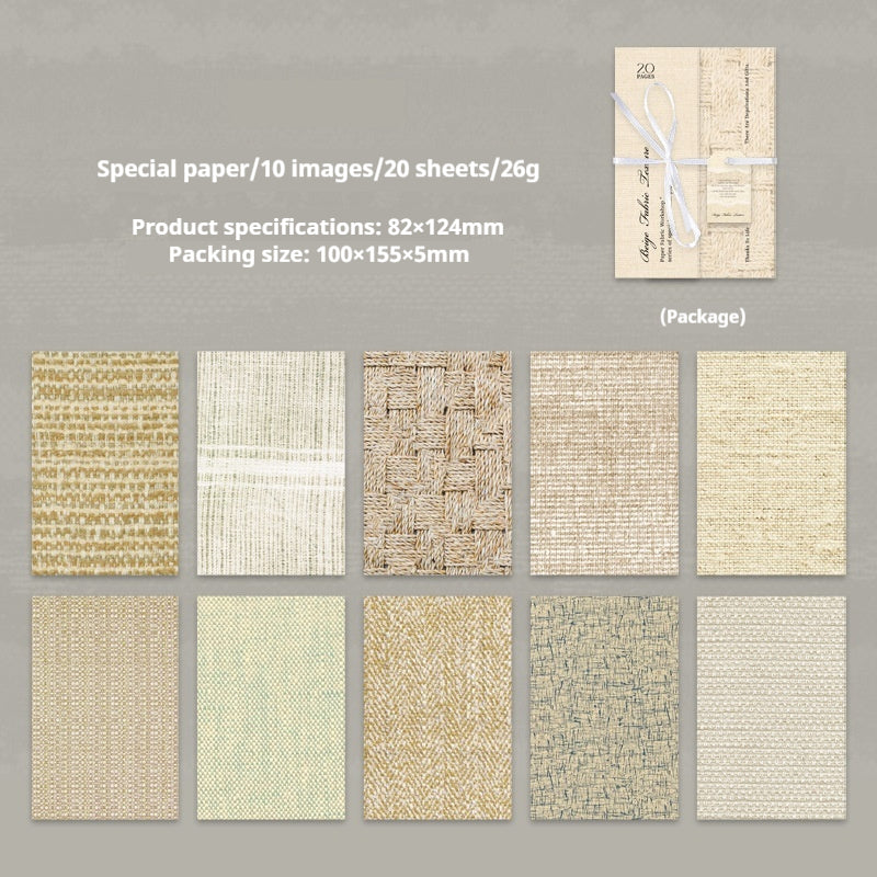 Journal paper packs (Textured paper) 20sheets/pack