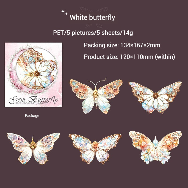 Journal sticker packs （Gem Butterfly Series）