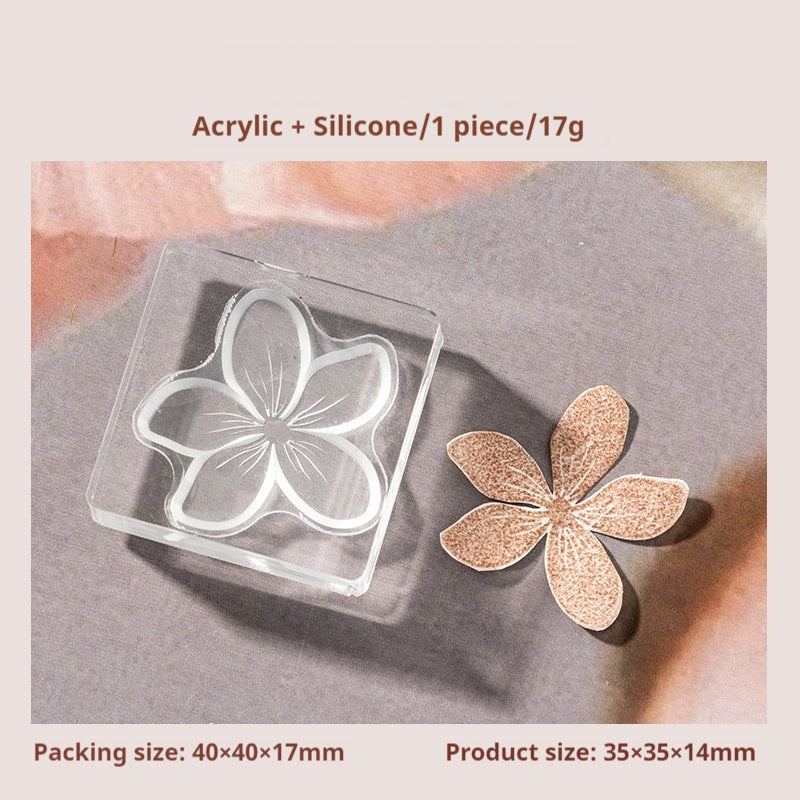 Journal Acrylic Stamp （flower）