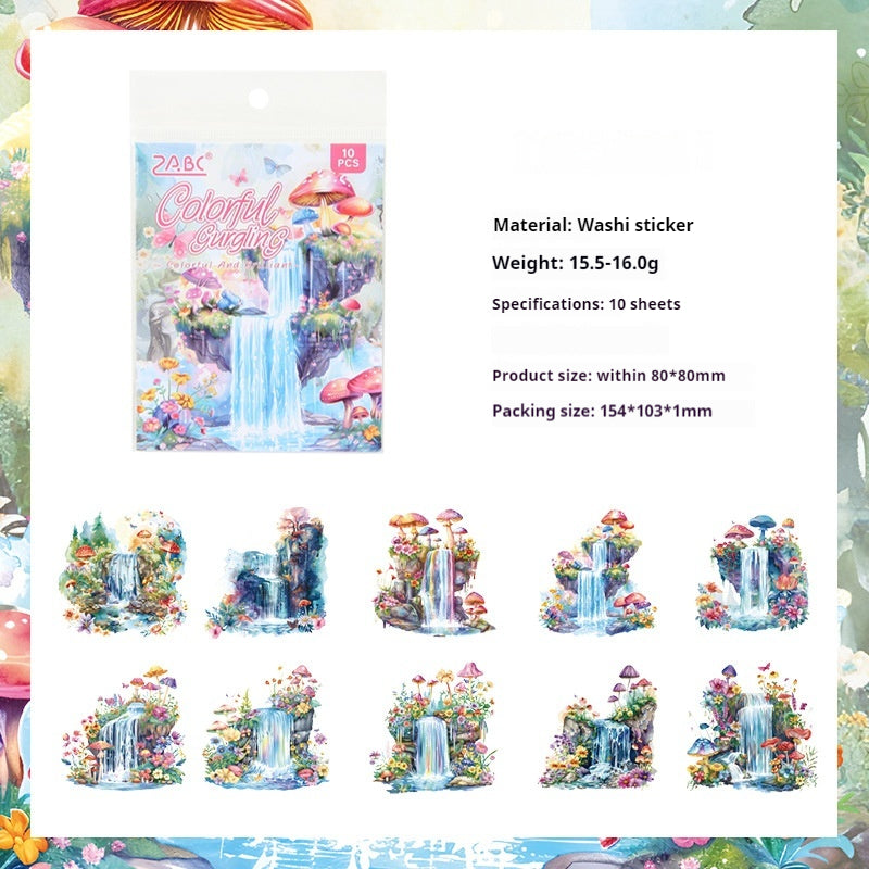 Journal sticker packs (waterfall）