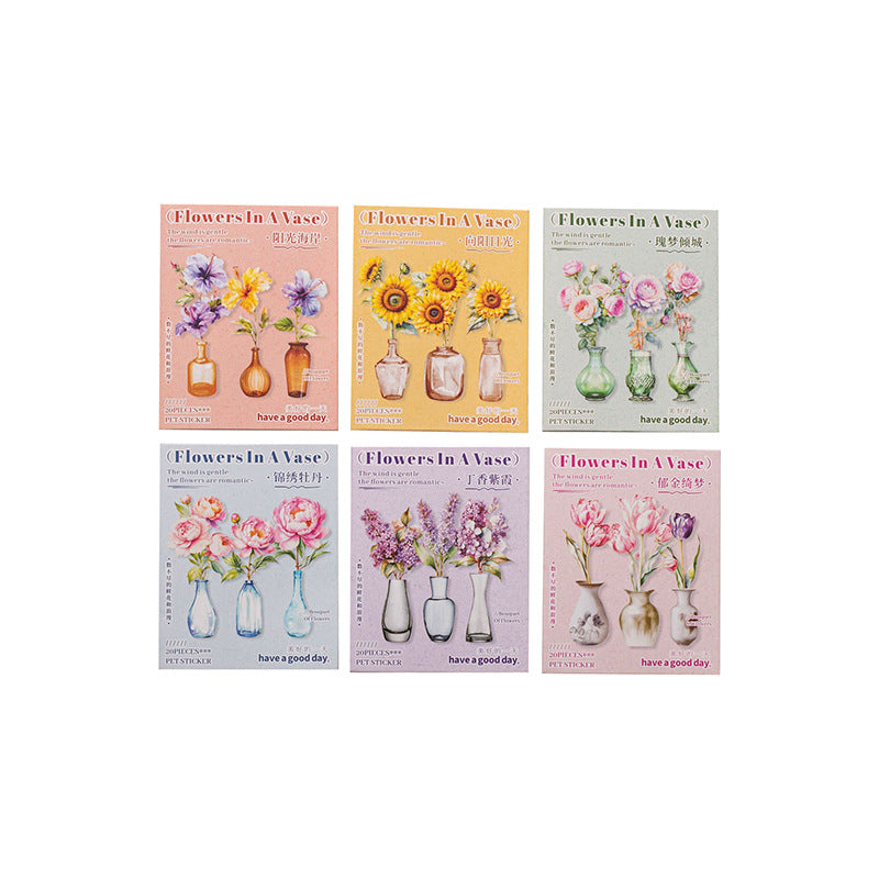 Journal sticker packs (Flowers in a vase)