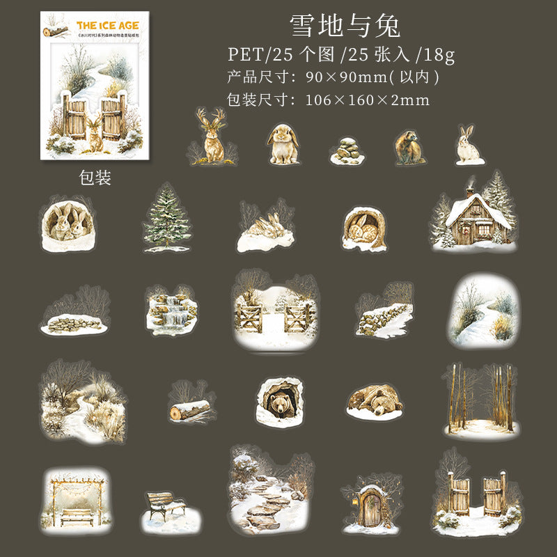 Journal sticker packs (Winter Forest)