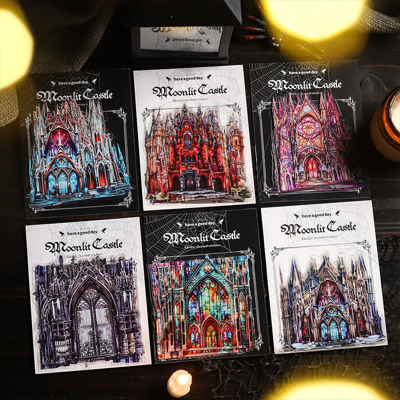 Journal sticker packs (Gothic themed castle stickers)