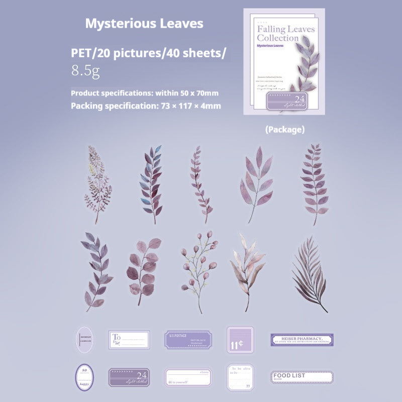 Journal sticker packs (fallen leaves)