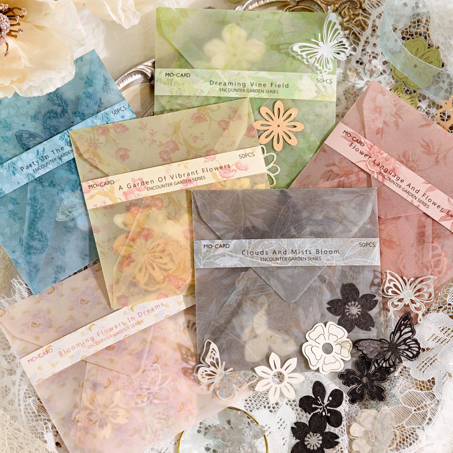 Journal Paper Packs （Floral cutout paper）