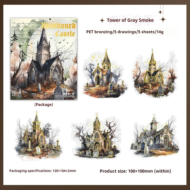 Journal Sticker Pack(Gothic Dark Castle Series）