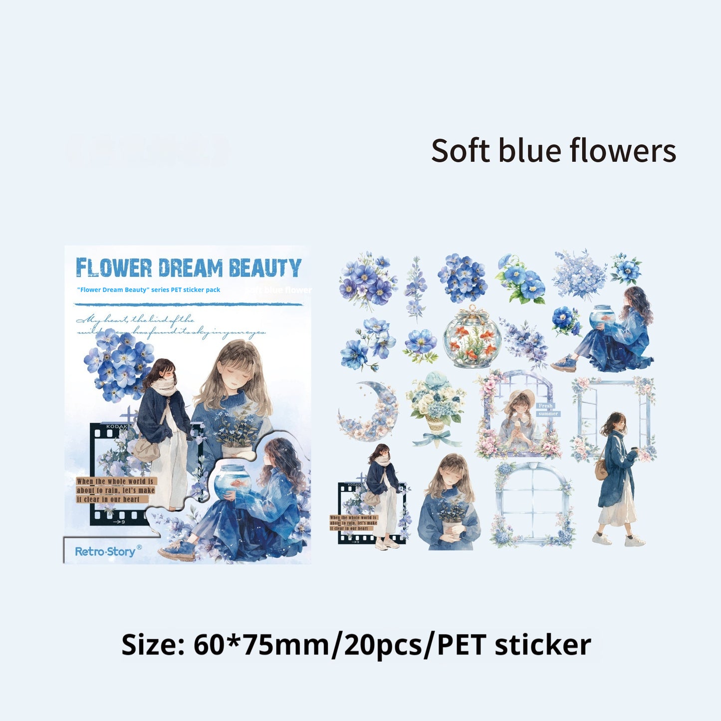 Journal sticker packs (Figures and Flowers)