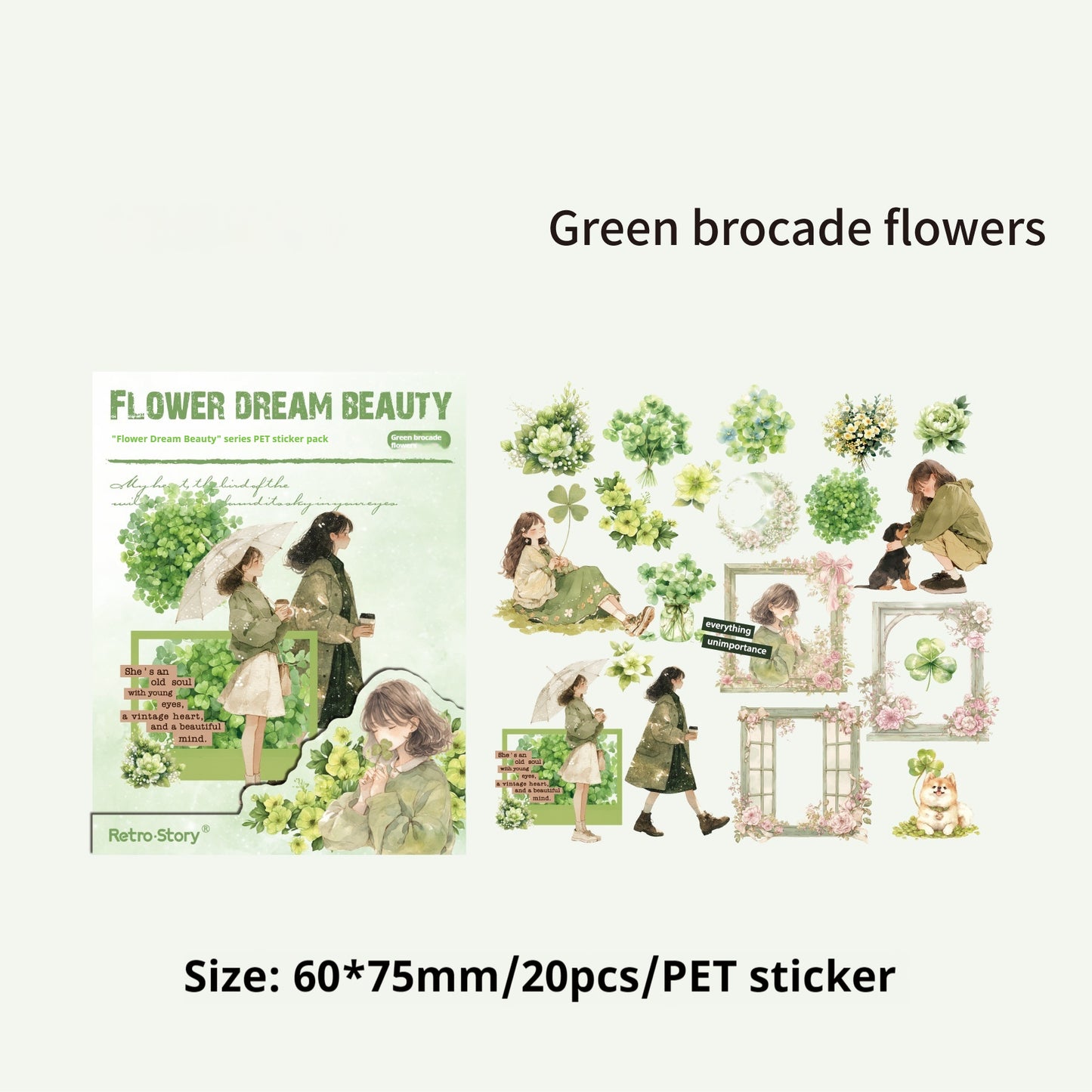 Journal sticker packs (Figures and Flowers)