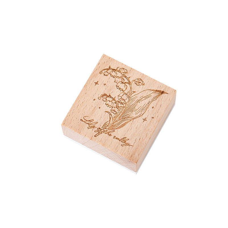 Wooden seal （flower）