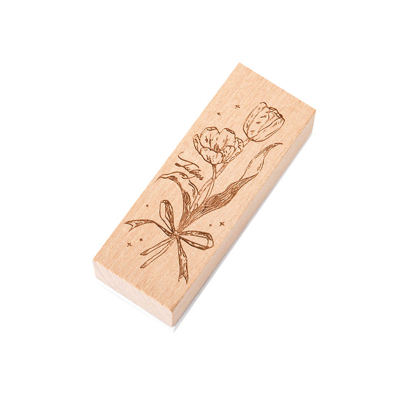 Wooden seal （flower）