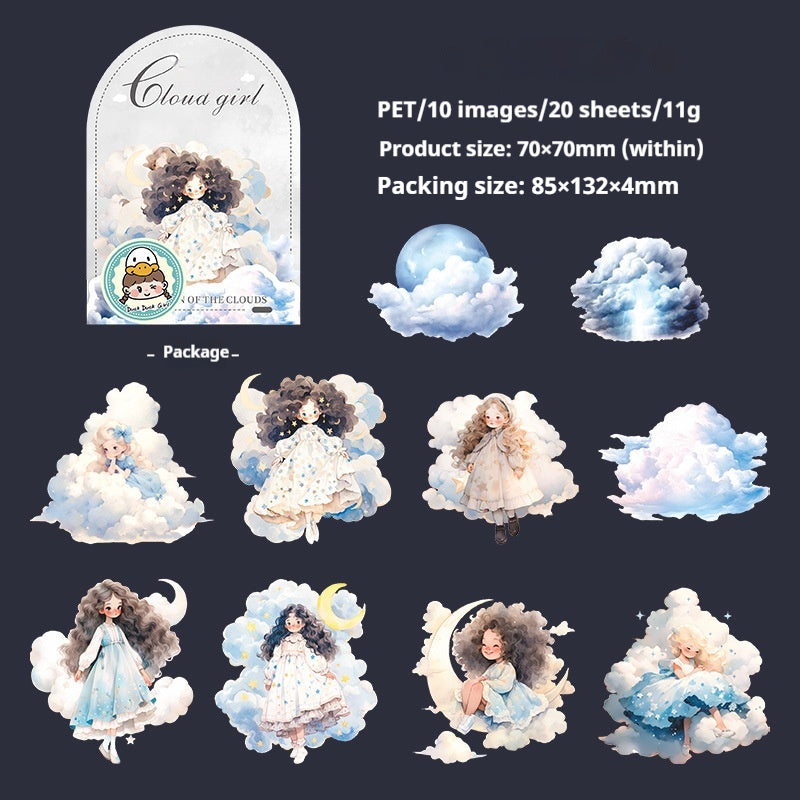 Journal sticker packs (Cloud Girl)