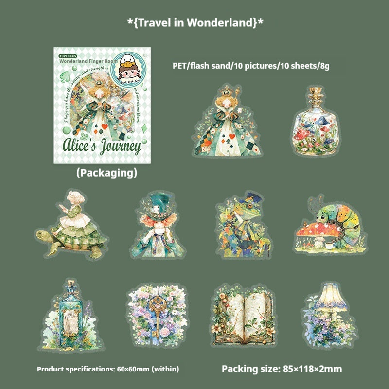 Journal sticker packs (Alice's Journey)