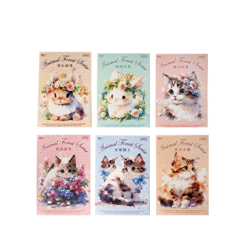 Journal Sticker Pack (PET Rabbit and Cats）