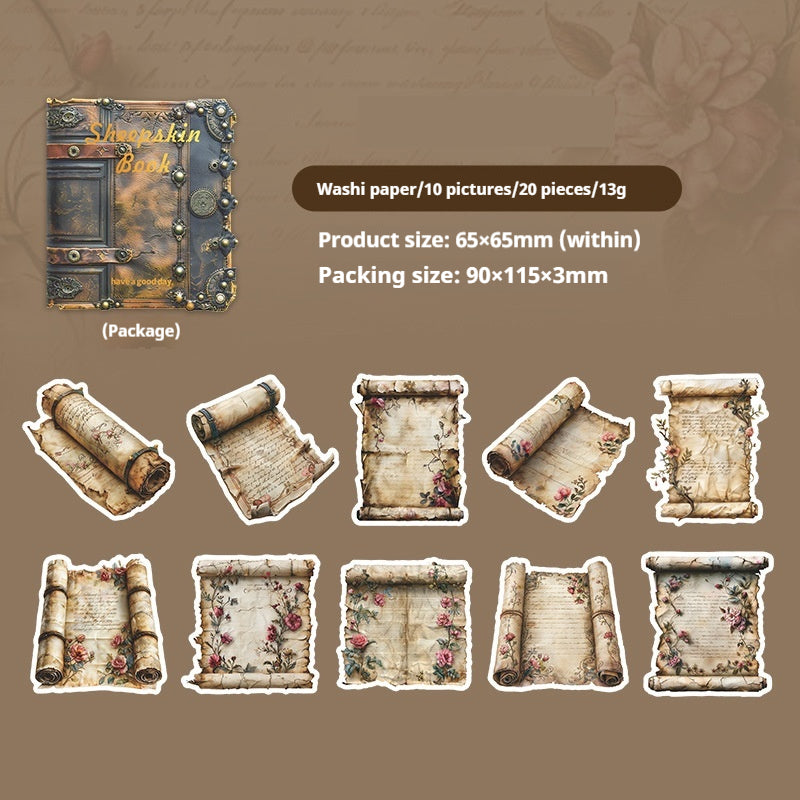 Journal sticker packs (Parchment Scroll Series)