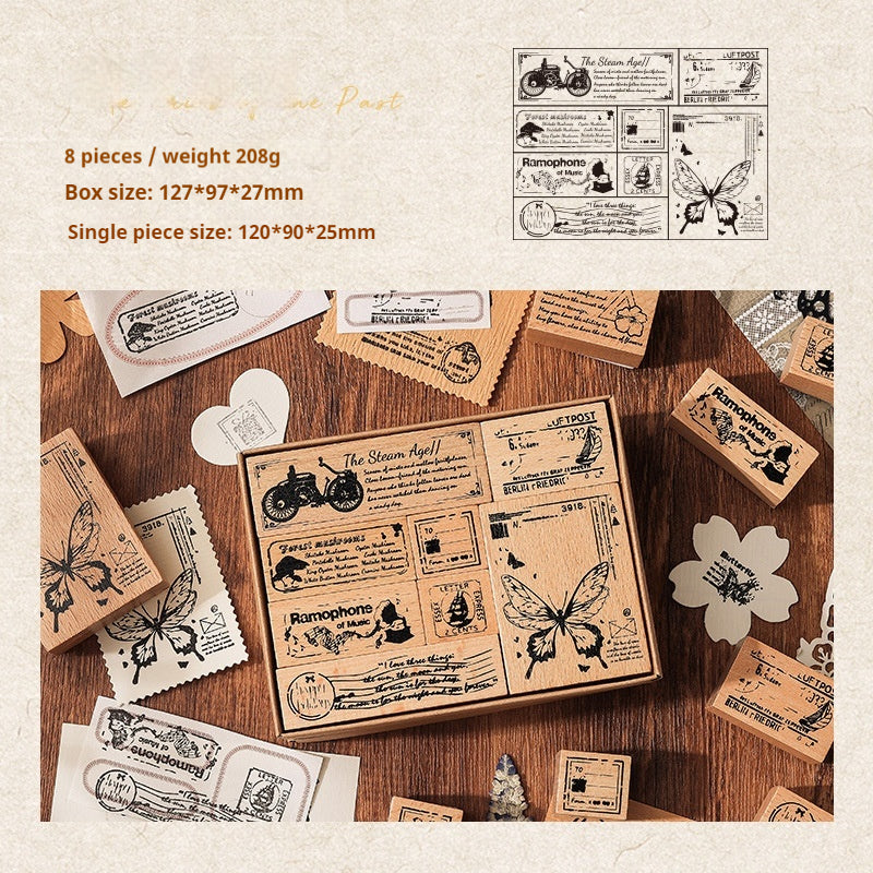 Wooden stamp (8 pcs/box)