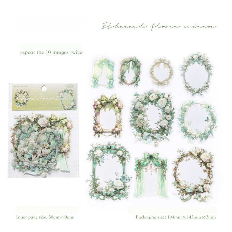 Journal sticker packs (Flower mirror）