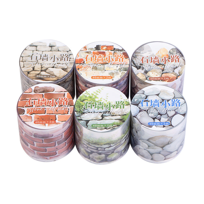 Journal PET tape (Stone wall path) 4cm*2m/roll