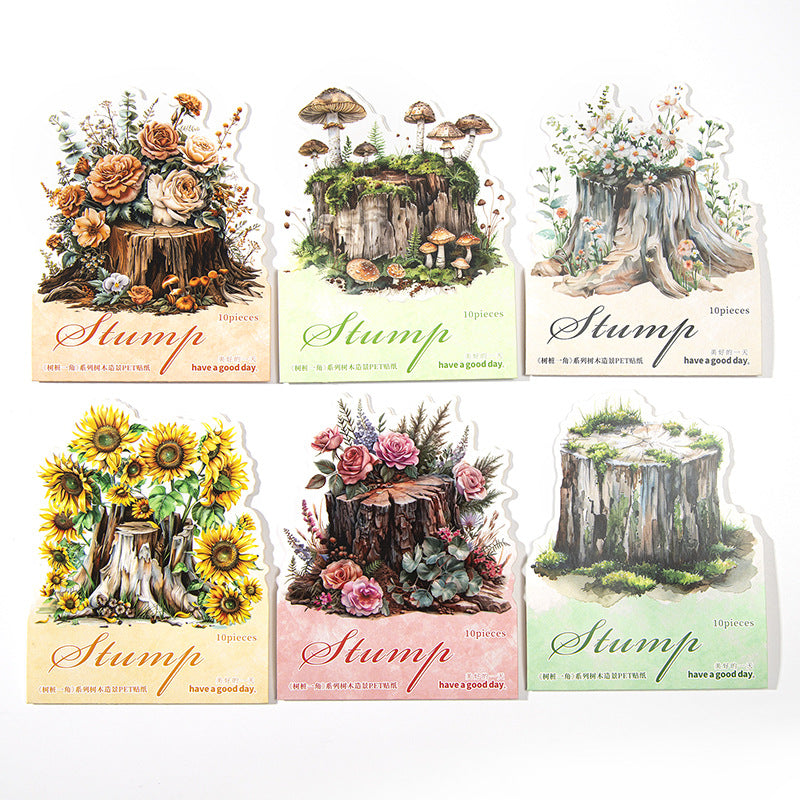 Journal sticker packs (tree stump)