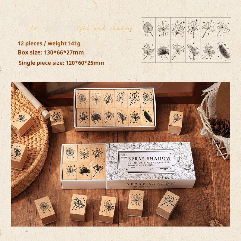 Wooden stamp (12pcs/box)