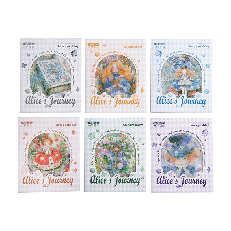 Journal sticker packs (Alice's Journey)