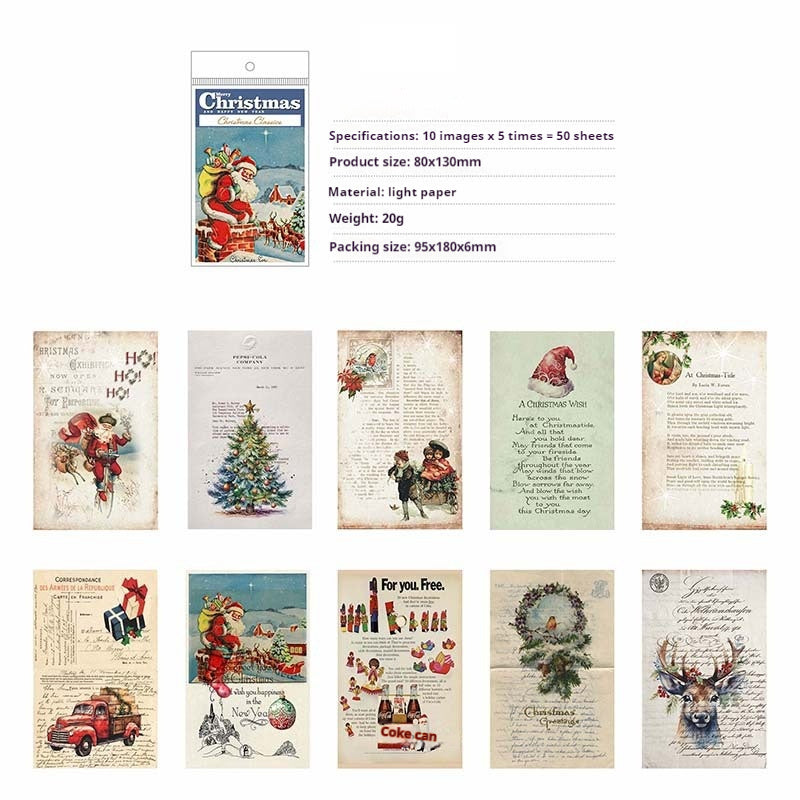 Christmas supplies (paper packs) 50sheets/pack