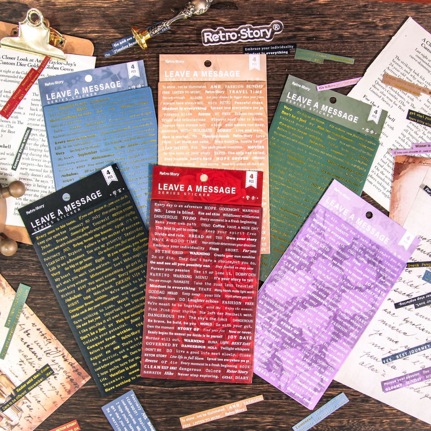 Journal sticker packs (English Notes)